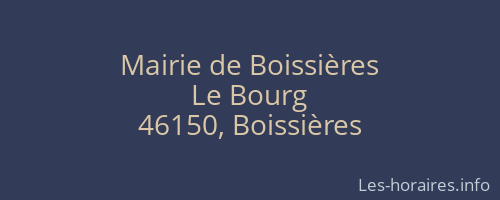 Mairie de Boissières