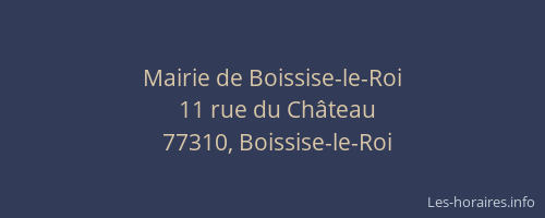 Mairie de Boissise-le-Roi