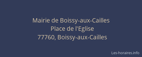 Mairie de Boissy-aux-Cailles