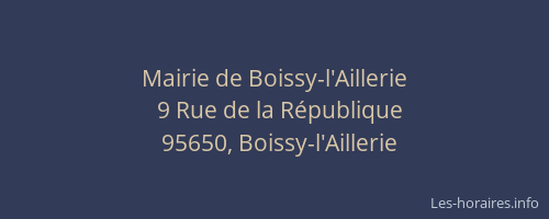 Mairie de Boissy-l'Aillerie