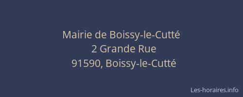Mairie de Boissy-le-Cutté