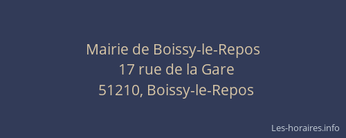 Mairie de Boissy-le-Repos