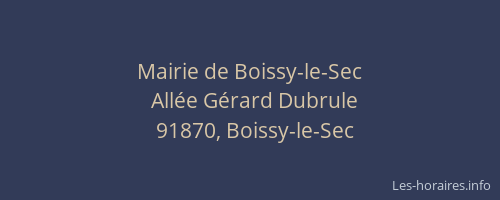 Mairie de Boissy-le-Sec