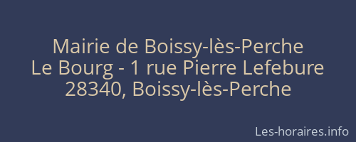 Mairie de Boissy-lès-Perche