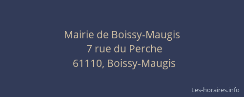 Mairie de Boissy-Maugis