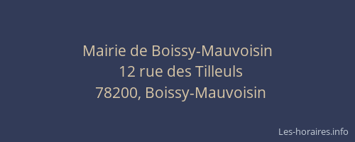 Mairie de Boissy-Mauvoisin