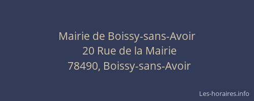 Mairie de Boissy-sans-Avoir