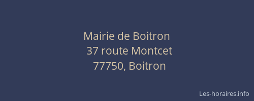 Mairie de Boitron