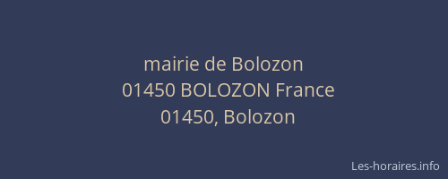 mairie de Bolozon