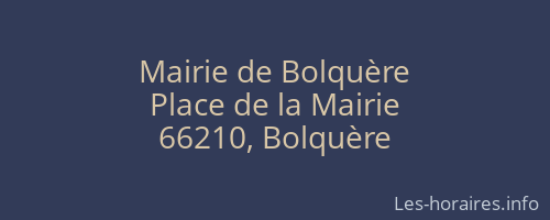Mairie de Bolquère