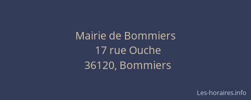 Mairie de Bommiers