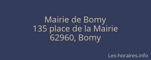 Mairie de Bomy