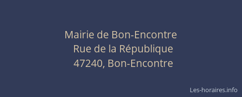 Mairie de Bon-Encontre