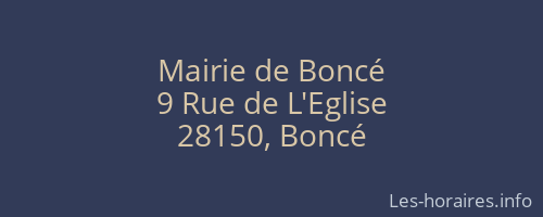 Mairie de Boncé