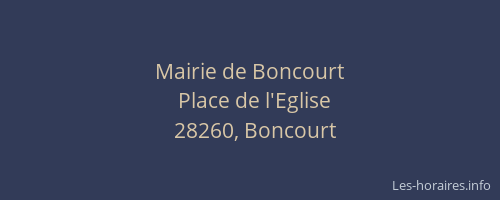 Mairie de Boncourt