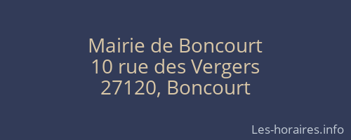 Mairie de Boncourt