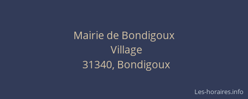 Mairie de Bondigoux