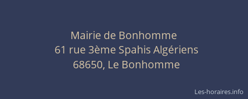 Mairie de Bonhomme