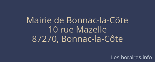 Mairie de Bonnac-la-Côte