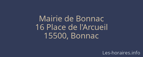 Mairie de Bonnac