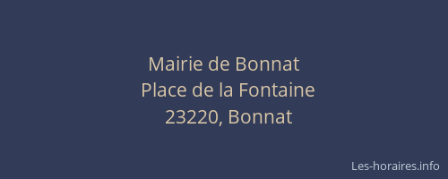 Mairie de Bonnat