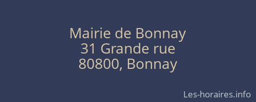 Mairie de Bonnay