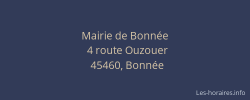 Mairie de Bonn&eacute;e