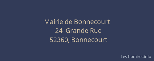 Mairie de Bonnecourt