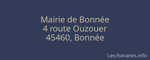 Mairie de Bonnée