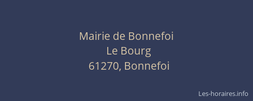 Mairie de Bonnefoi