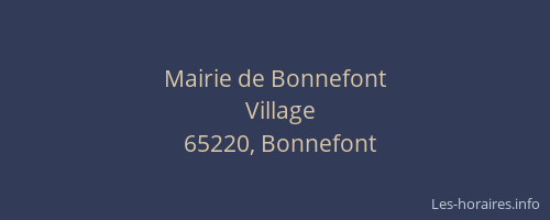Mairie de Bonnefont