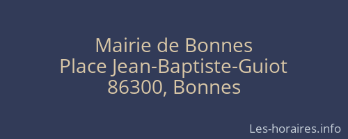 Mairie de Bonnes