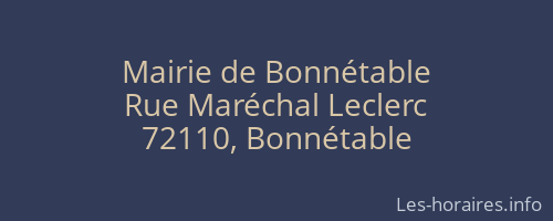 Mairie de Bonnétable