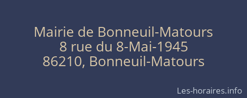 Mairie de Bonneuil-Matours