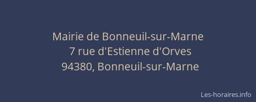 Mairie de Bonneuil-sur-Marne