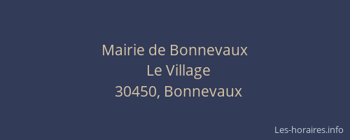Mairie de Bonnevaux