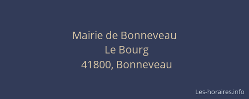 Mairie de Bonneveau