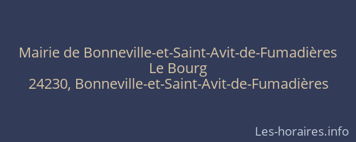 Mairie de Bonneville-et-Saint-Avit-de-Fumadières