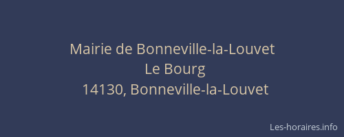 Mairie de Bonneville-la-Louvet