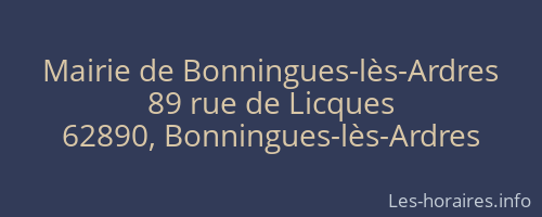 Mairie de Bonningues-lès-Ardres