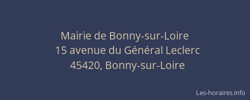 Mairie de Bonny-sur-Loire