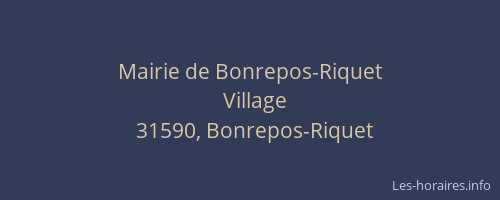 Mairie de Bonrepos-Riquet