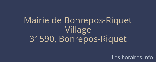 Mairie de Bonrepos-Riquet