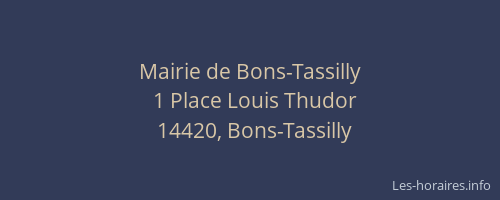 Mairie de Bons-Tassilly