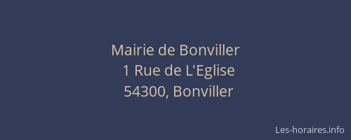 Mairie de Bonviller
