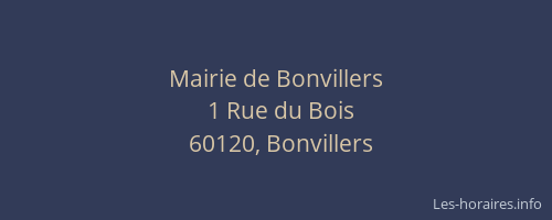 Mairie de Bonvillers