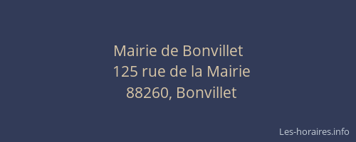 Mairie de Bonvillet