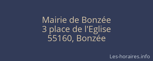 Mairie de Bonzée
