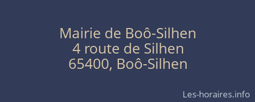Mairie de Boô-Silhen
