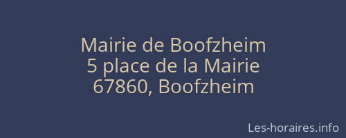 Mairie de Boofzheim